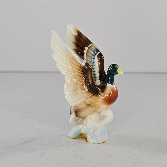 Vintage Bone China Japan Duck Family Mallard Duckling Miniature Figurine Set - Picture 3 of 10